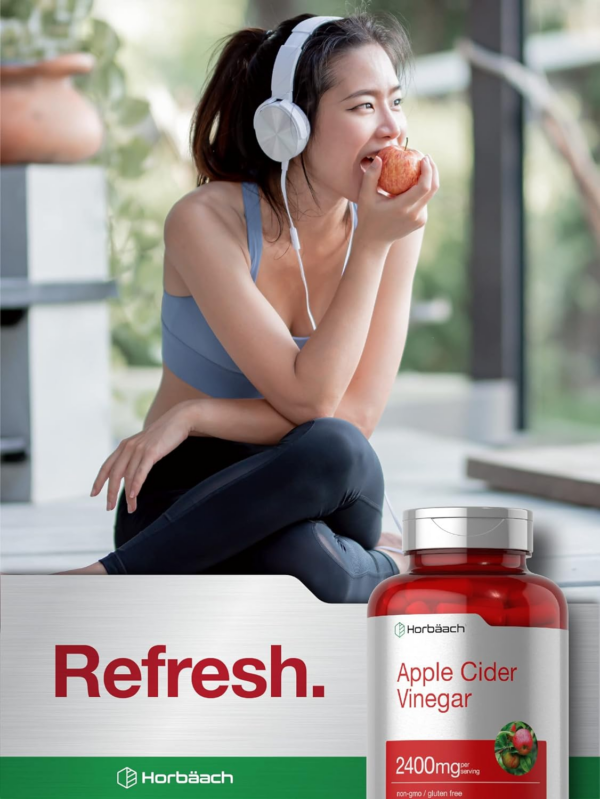 Apple Cider Vinegar Capsules | 2400mg | 150 Count | Non-GMO, Gluten Free Supplement - Image 7