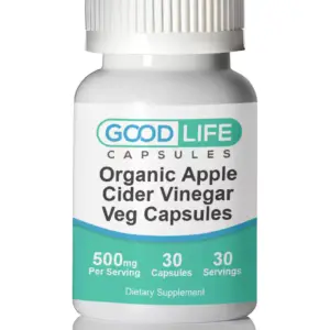 Organic Apple Cider Vinegar 500mg Vegan Capsules All Natural Supplement