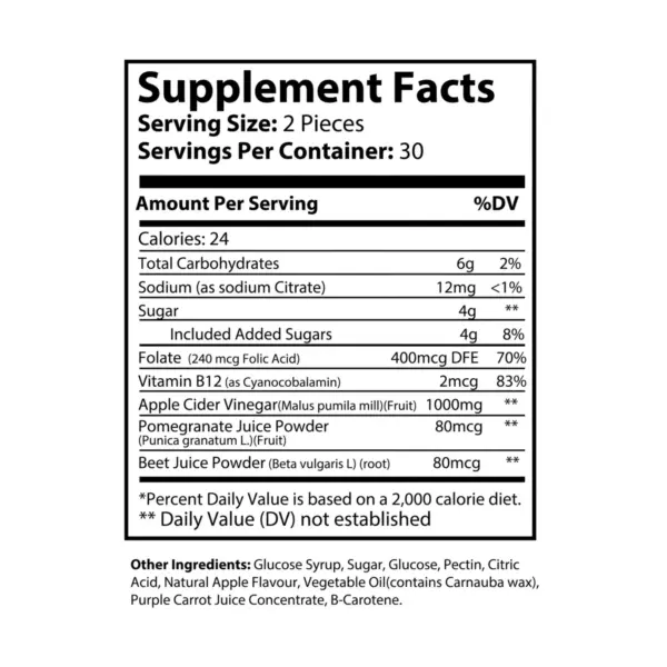 Apple Cider Vinegar Gummies 60 Gummies - Image 2